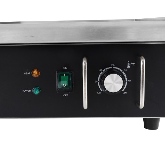 Plaque de cuisson en acier lisse électrique professionnelle 550 mm - GOLDINOX