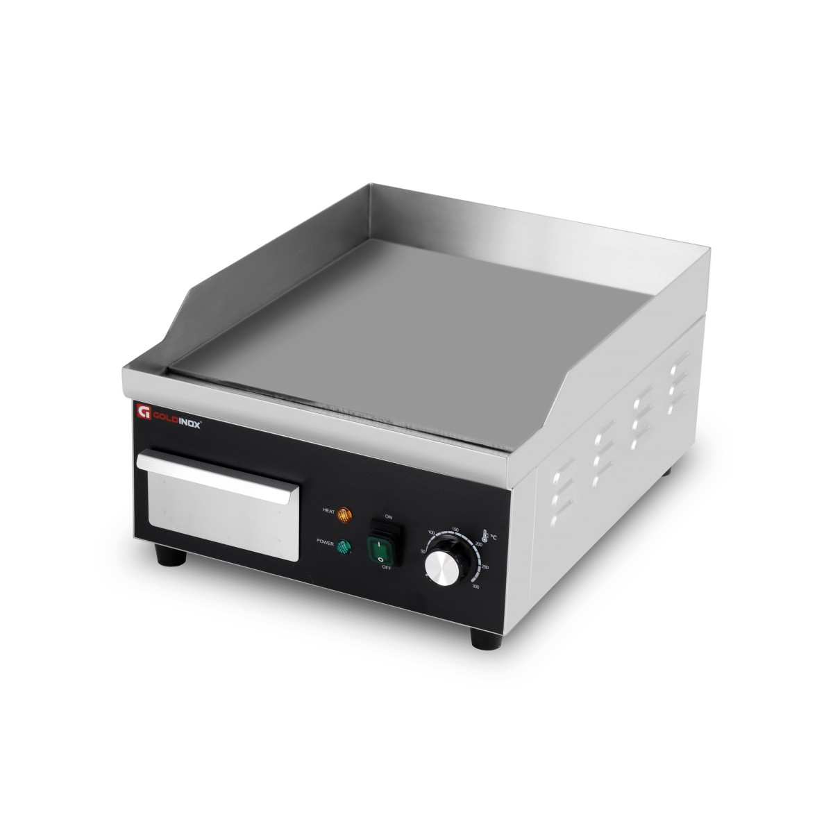 Plaque de cuisson en acier lisse électrique professionnelle 360 mm - GOLDINOX
