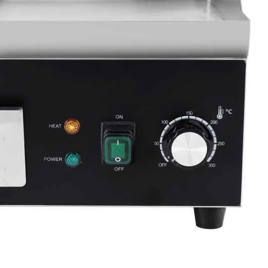 Plaque de cuisson en acier lisse électrique professionnelle 360 mm - GOLDINOX