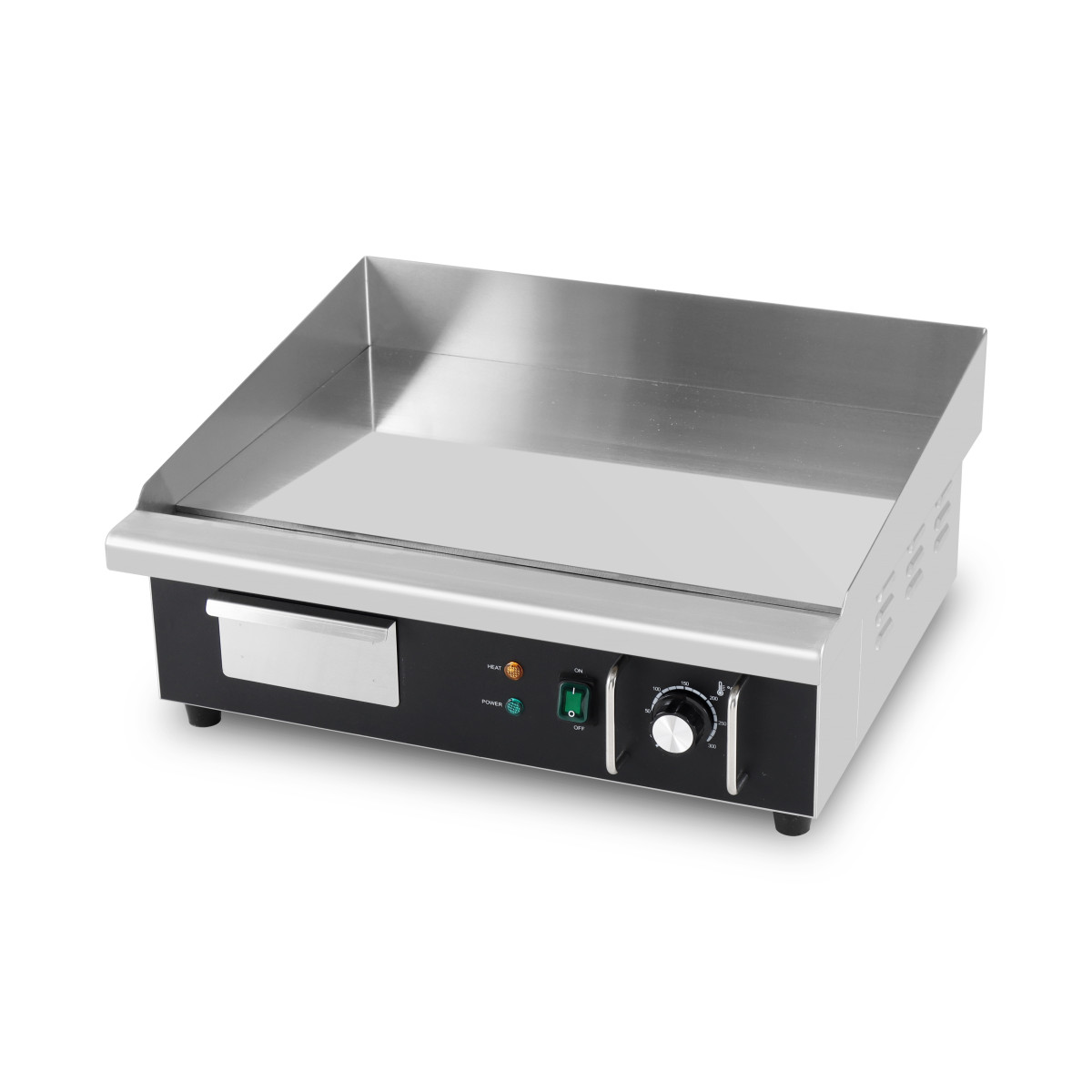 Plaque de cuisson en chrome lisse électrique professionnelle 550 mm - GOLDINOX