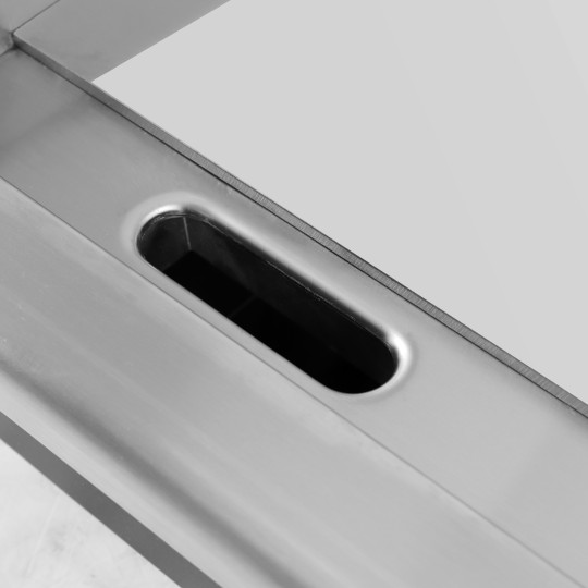 Plaque de cuisson en chrome lisse électrique professionnelle 550 mm - GOLDINOX