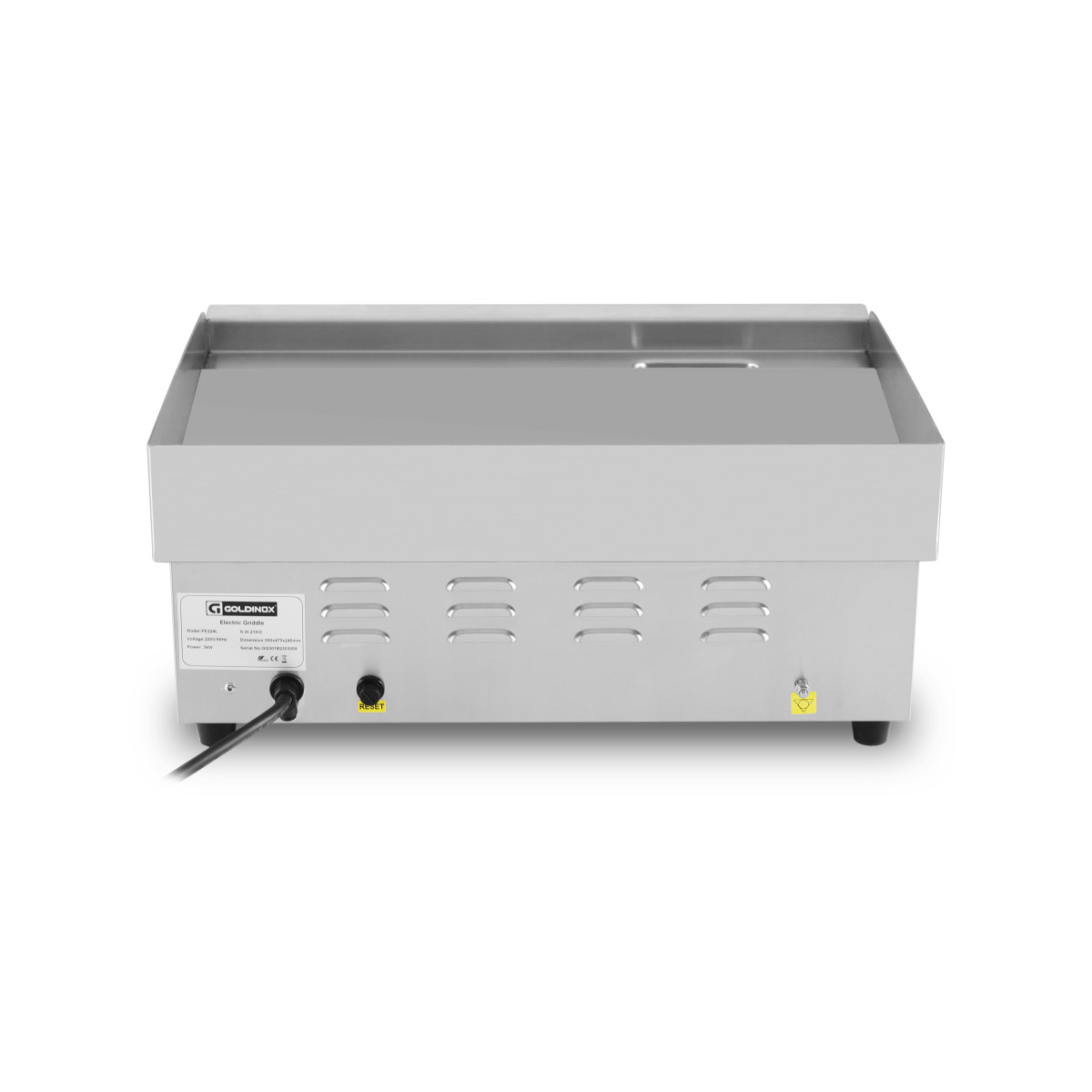 Plaque de cuisson en acier lisse électrique professionnelle 550 mm - GOLDINOX