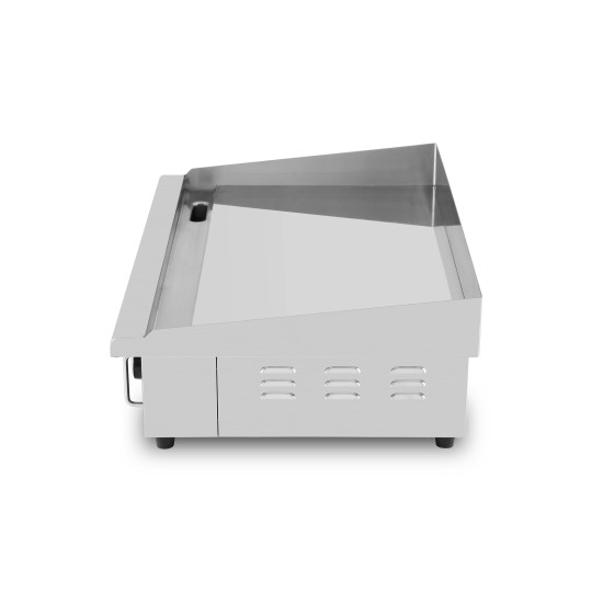 Plaque de cuisson en chrome lisse électrique professionnelle 730 mm - 400V - GOLDINOX