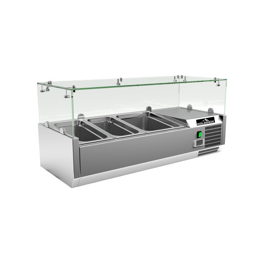 Vitrine à ingrédients réfrigérée vitrée 1000mm - GOLDINOX