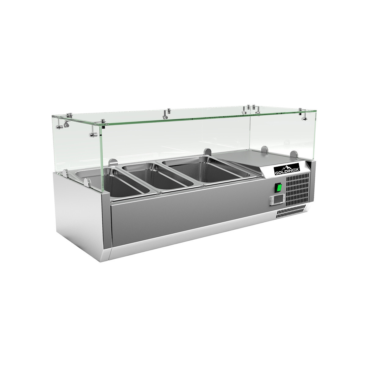 Vitrine à ingrédients réfrigérée vitrée 1000mm - GOLDINOX