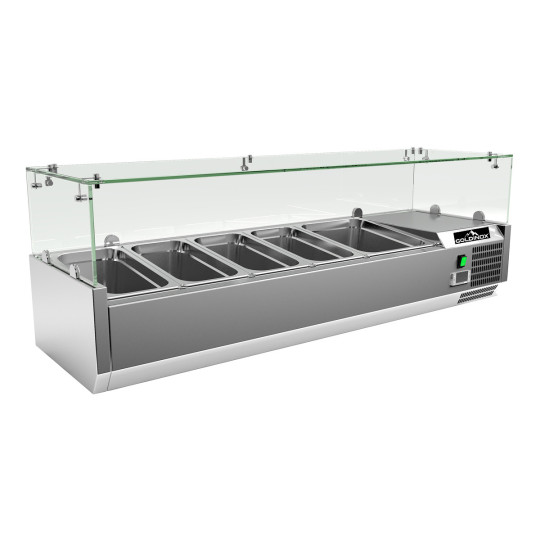 Vitrine à ingrédients réfrigérée vitrée 1400mm - GOLDINOX