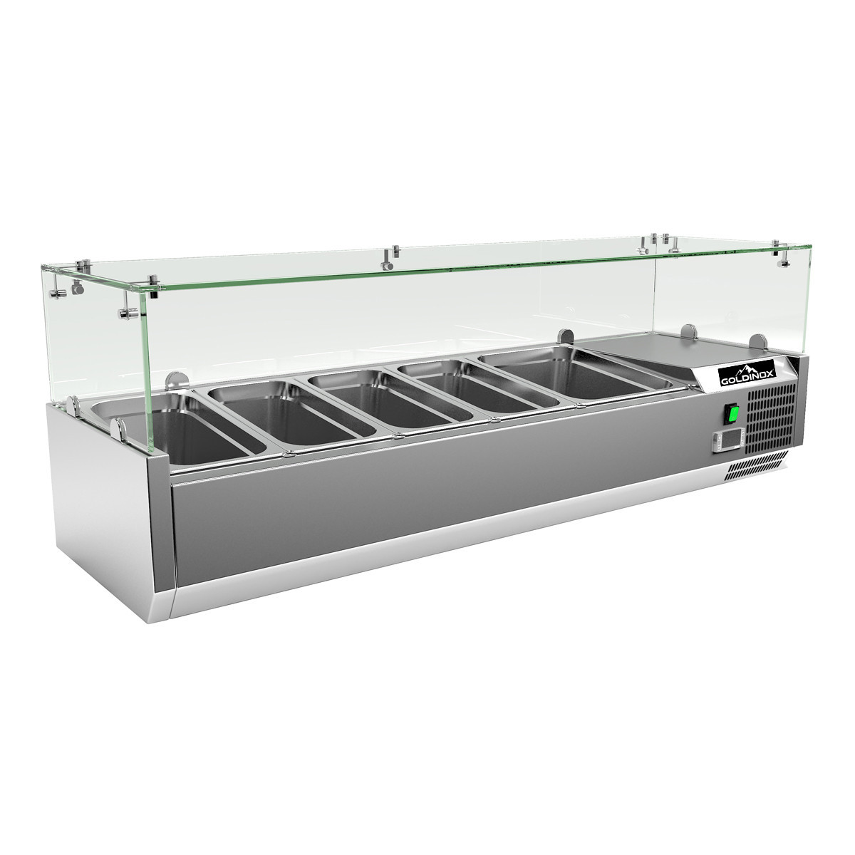 Vitrine à ingrédients réfrigérée vitrée 1400mm - GOLDINOX