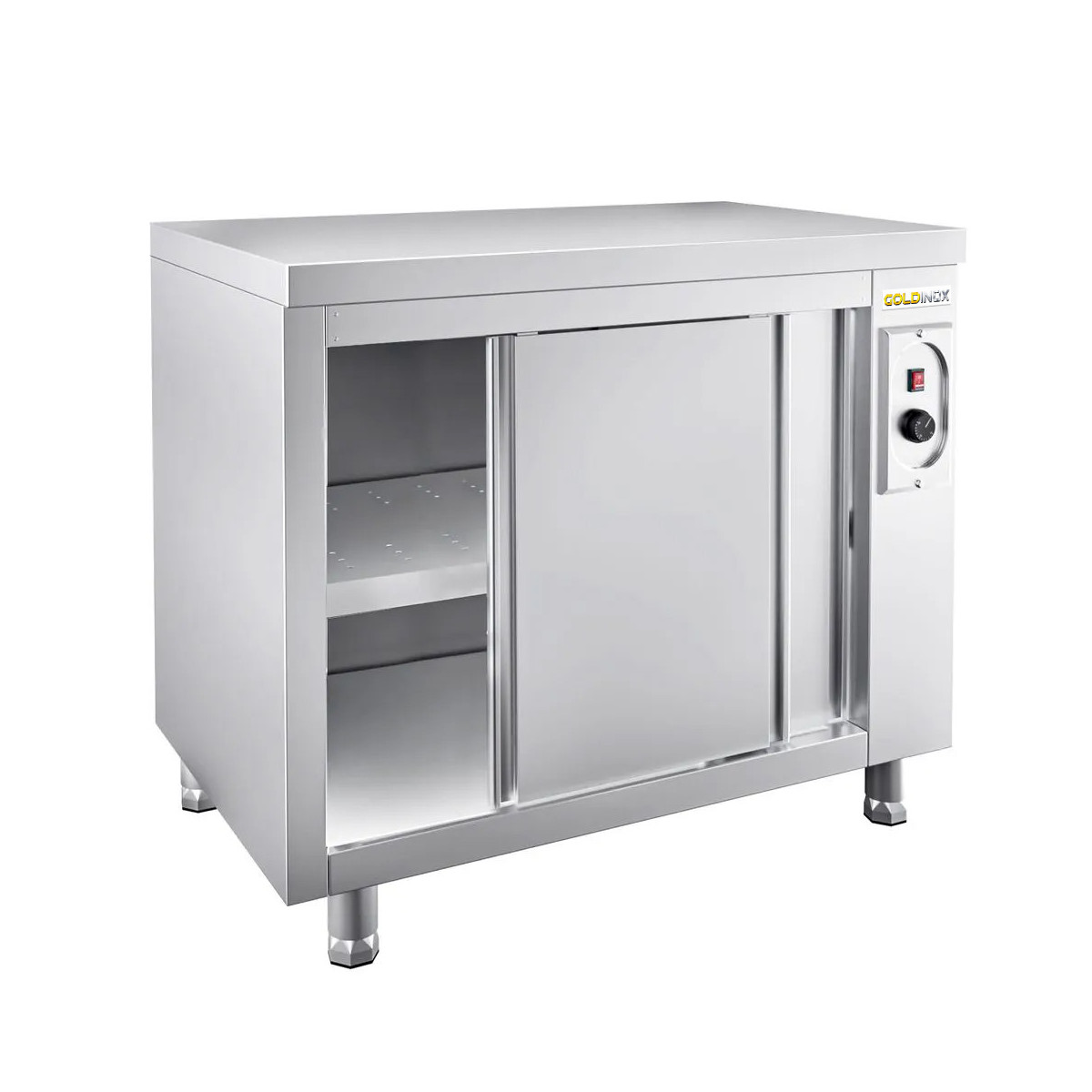 Meuble bas inox chauffant 1200 x 700 mm PREMIUM / GOLDINOX