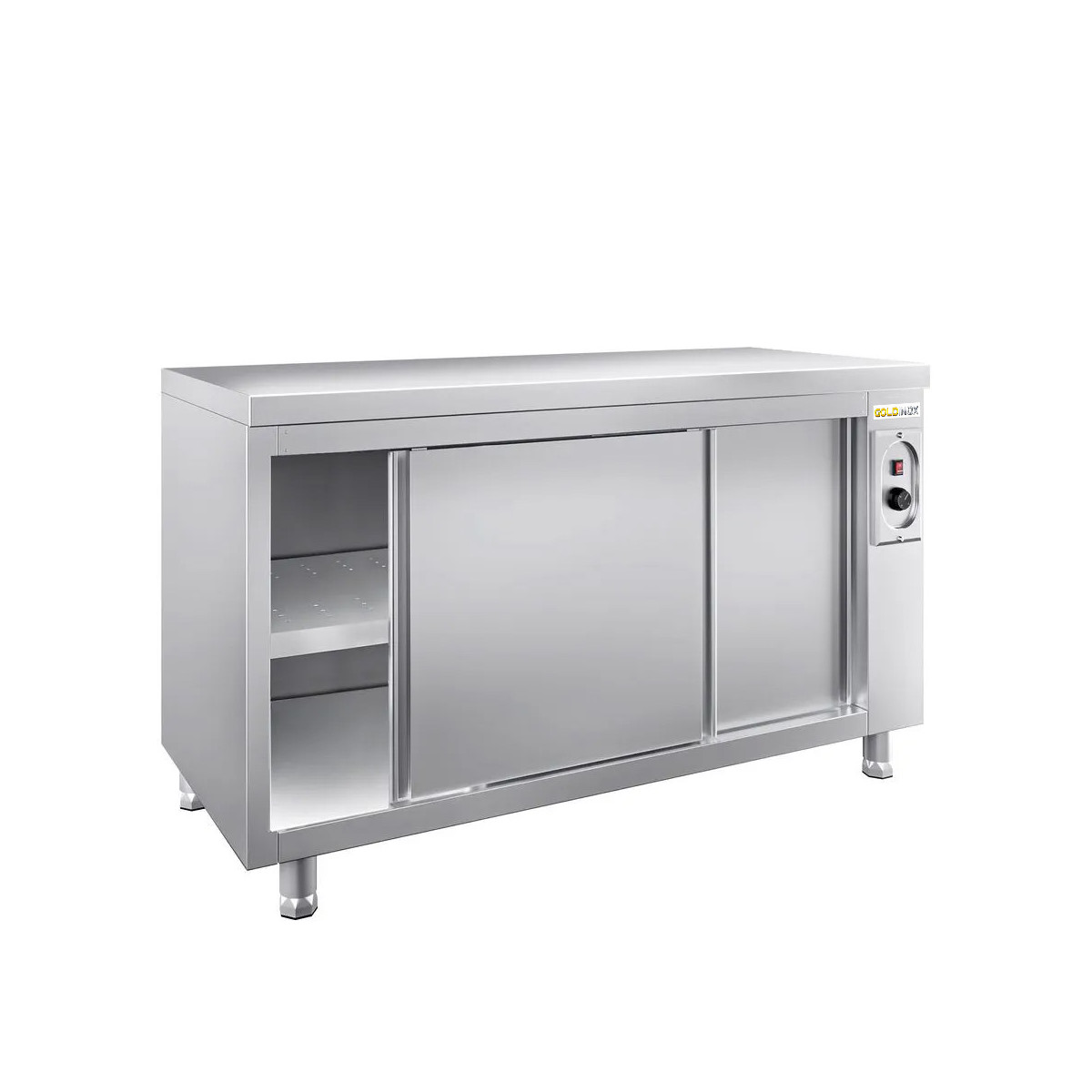 Meuble bas inox chauffant 1600 x 700 mm PREMIUM / GOLDINOX
