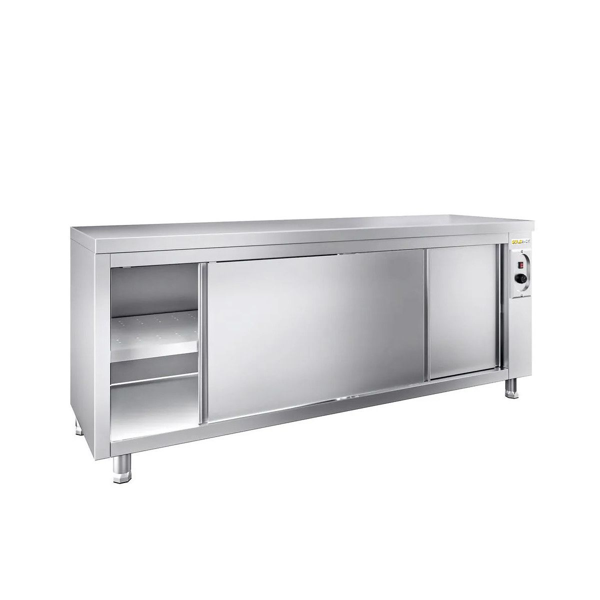 Meuble bas inox chauffant 2000 x 700 mm PREMIUM / GOLDINOX