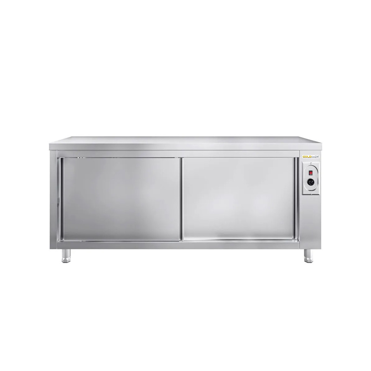 Meuble bas inox chauffant 2000 x 700 mm PREMIUM / GOLDINOX