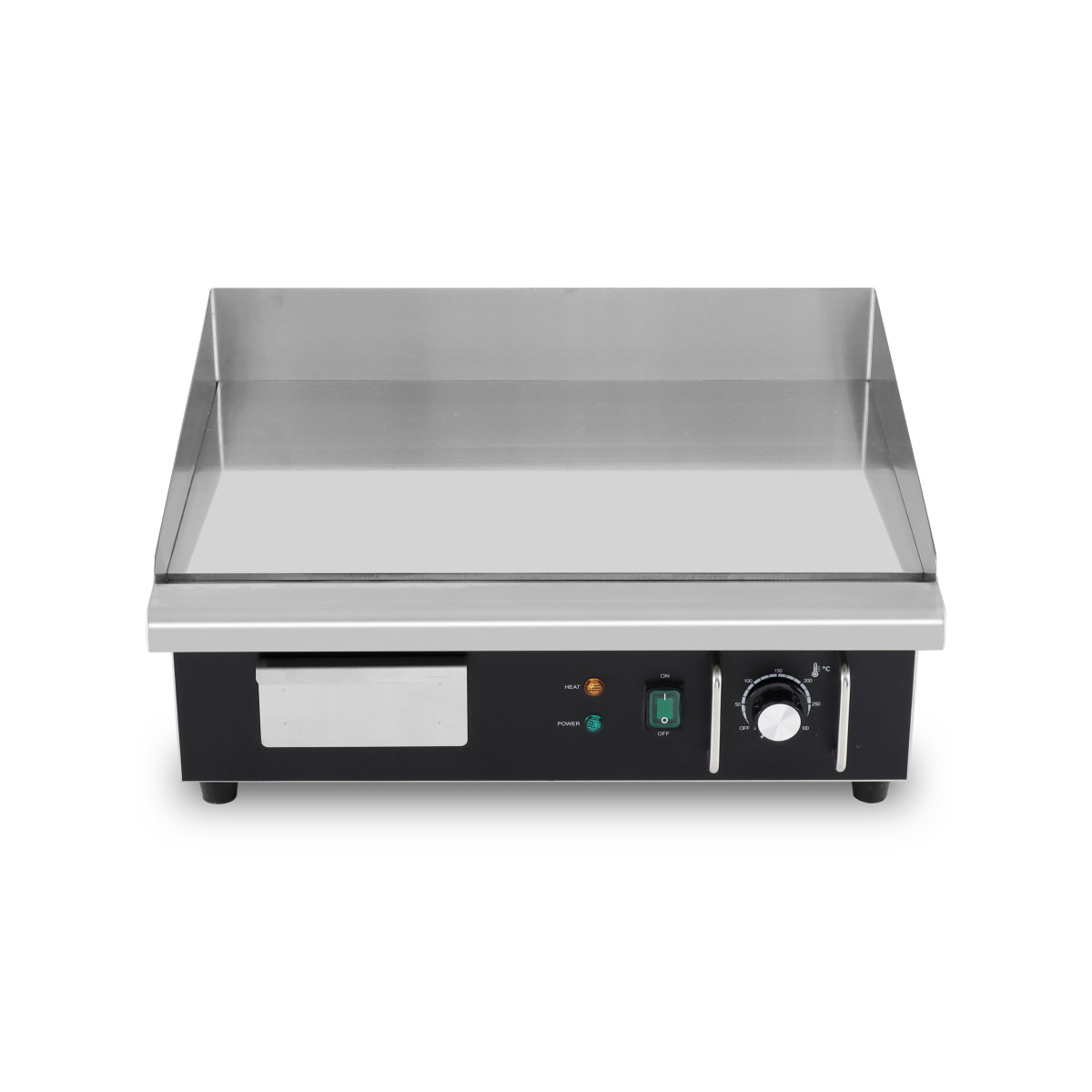 Plaque de cuisson en chrome lisse électrique professionnelle 550 mm - GOLDINOX