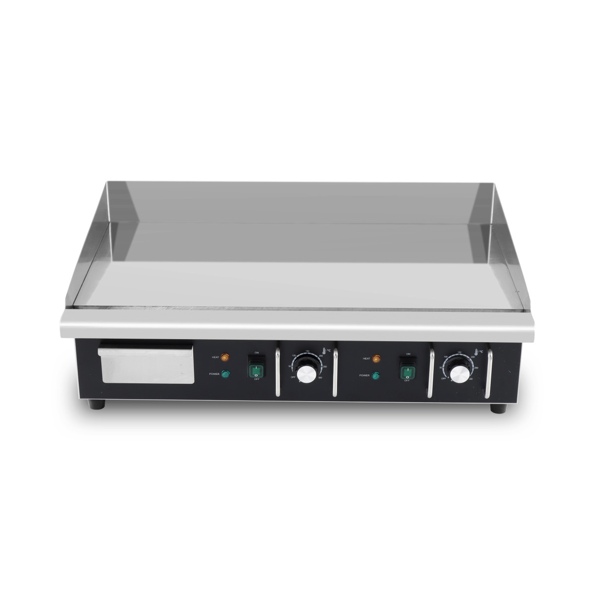 Plaque de cuisson en chrome lisse électrique professionnelle 730 mm - 400V - GOLDINOX