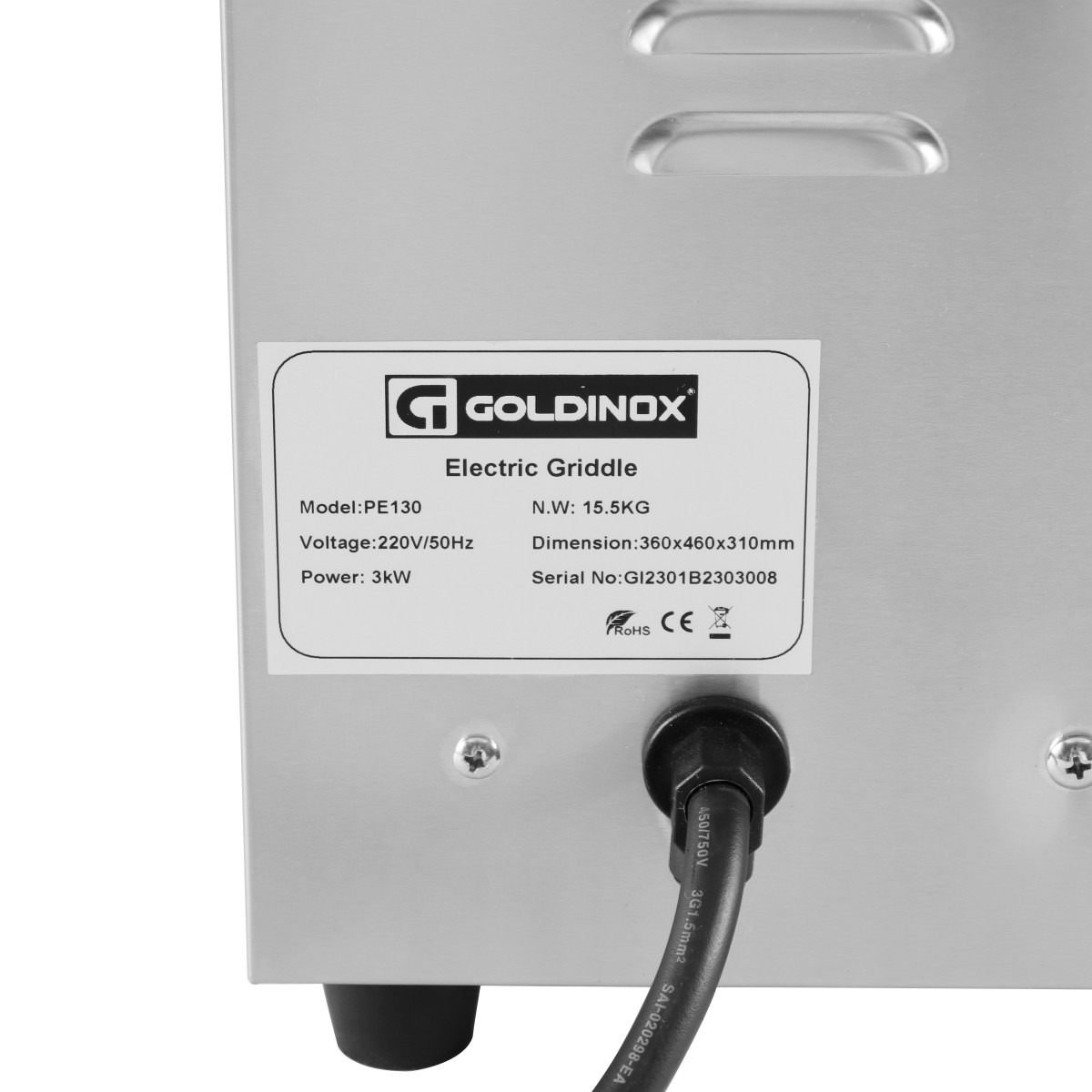 Plaque de cuisson électrique professionnelle 360 mm - GOLDINOX