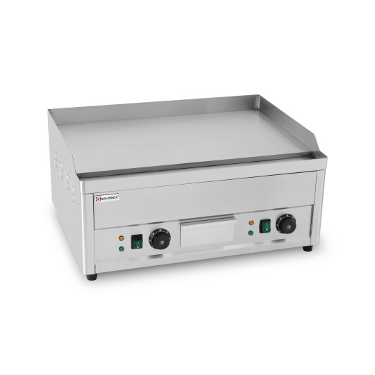 Plaque de cuisson en acier lisse électrique professionnelle 660 mm - GOLDINOX