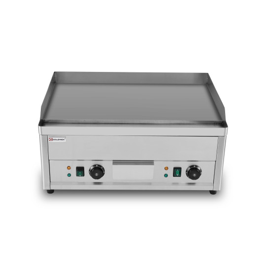 Plaque de cuisson en acier lisse électrique professionnelle 660 mm - GOLDINOX
