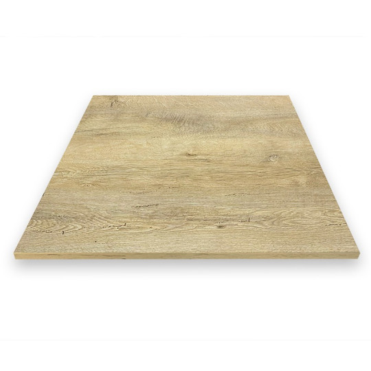 Table complète 60x60 cm Chêne avec pied de table noir / GOLDINOX