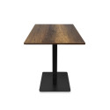 Table complète 60x60 cm Baroque avec pied de table noir / GOLDINOX