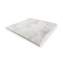 Table complète 60x60 cm Blanc Antique avec pied de table noir / GOLDINOX