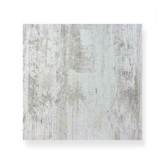 Table complète 60x60 cm Blanc Antique avec pied de table noir / GOLDINOX