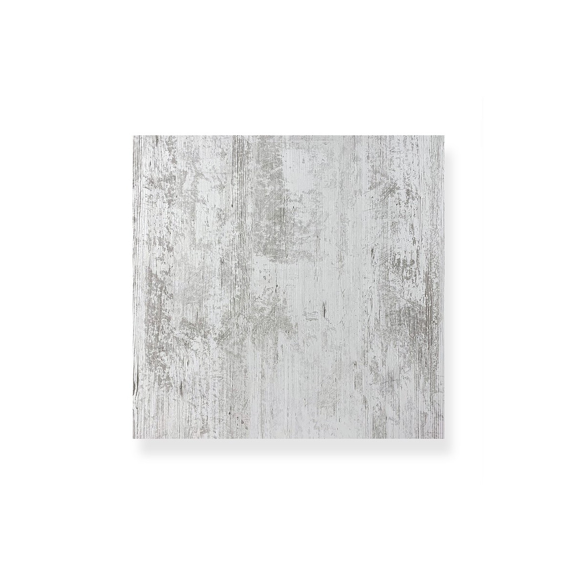 Table complète 60x60 cm Blanc Antique avec pied de table noir / GOLDINOX