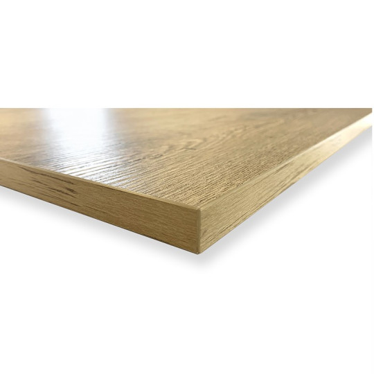 Table complète 70x70 cm Chêne avec pied de table noir / GOLDINOX