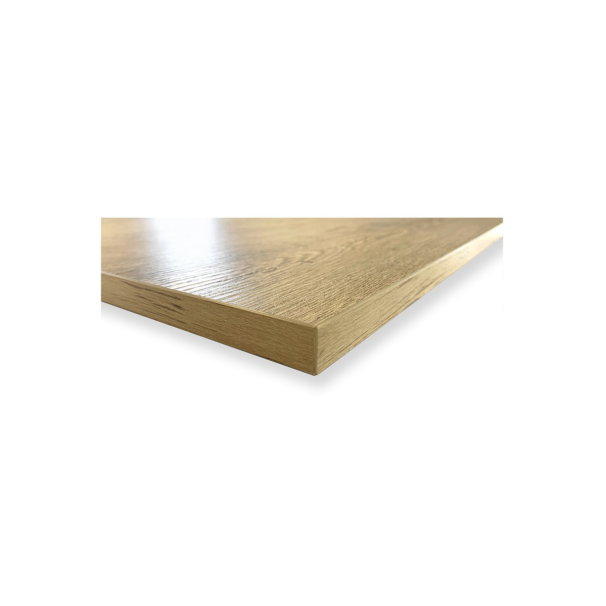 Table complète 70x70 cm Chêne avec pied de table noir / GOLDINOX