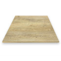 Table complète 70x70 cm Chêne avec pied de table noir / GOLDINOX