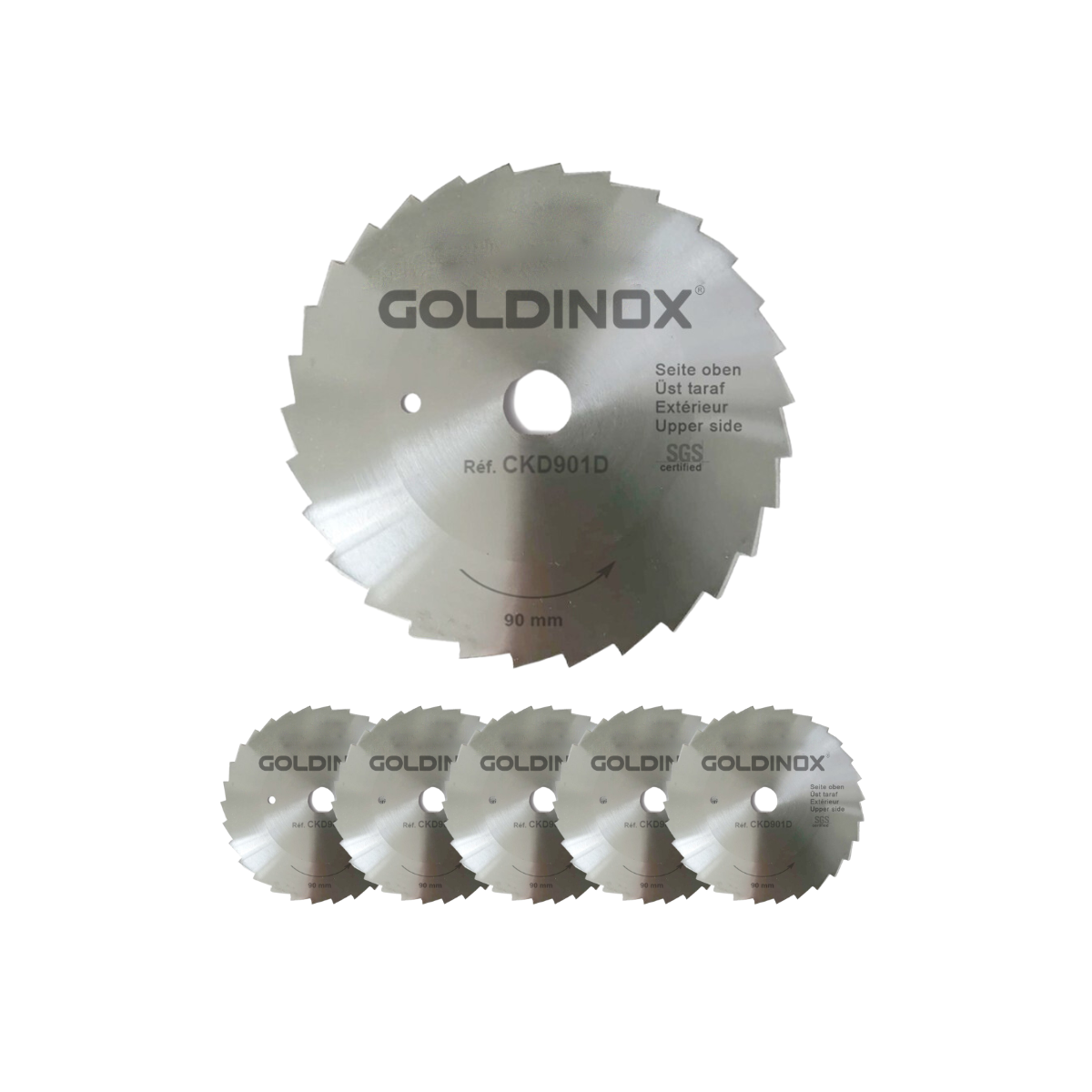Lame dentée Ø90mm (x5) pour couteau à kebab DOST 90