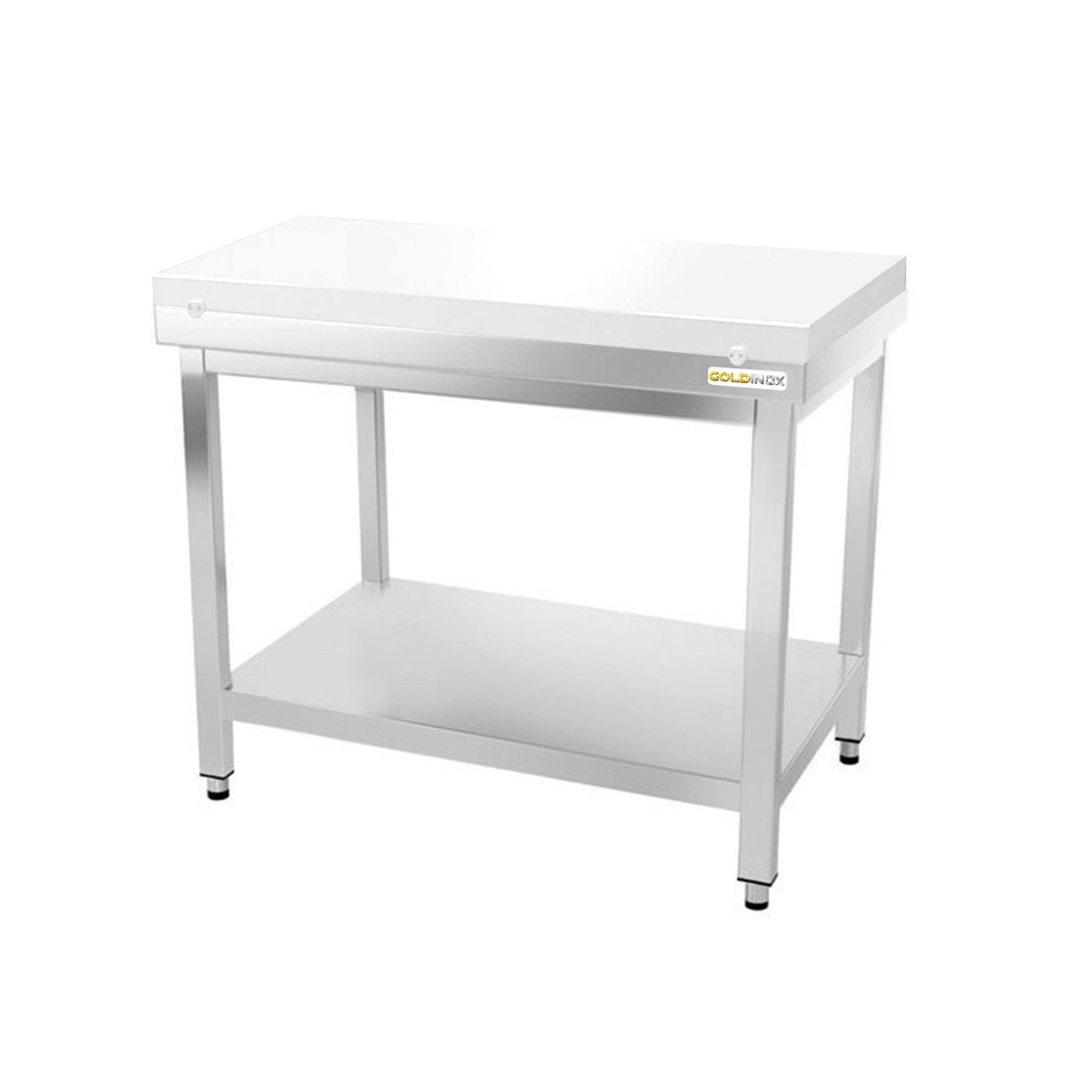 Table de boucher avec plaque de découpe blanche - 1000 x 700 mm / GOLDINOX
