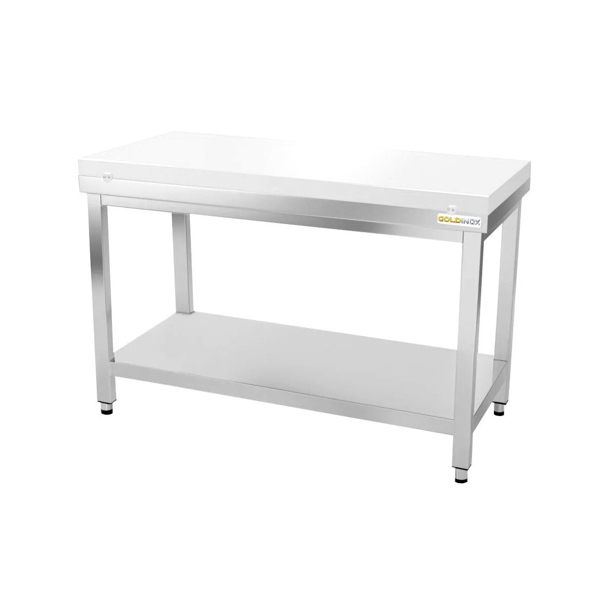 Table de boucher avec plaque de découpe blanche - 1500 x 700 mm / GOLDINOX