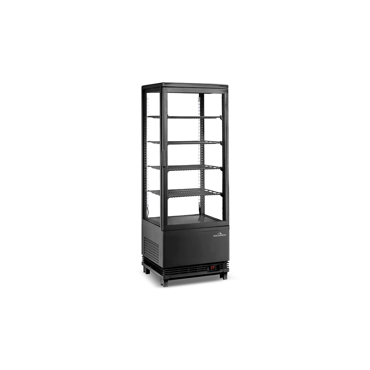 Vitrine réfrigérée positive noire 98 Litres PREMIUM - GOLDINOX