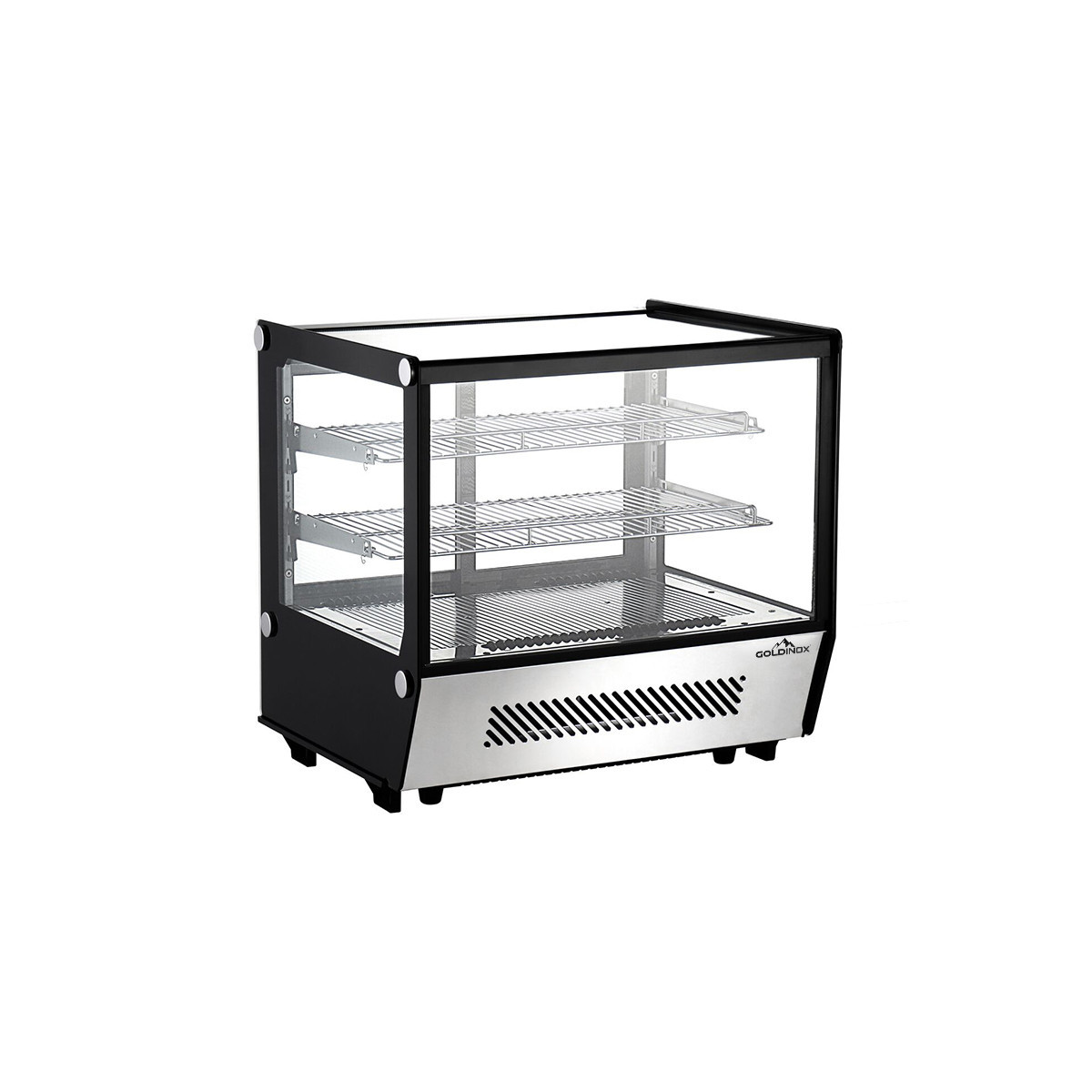 Vitrine réfrigérée positive de comptoir noire 120 Litres - GOLDINOX