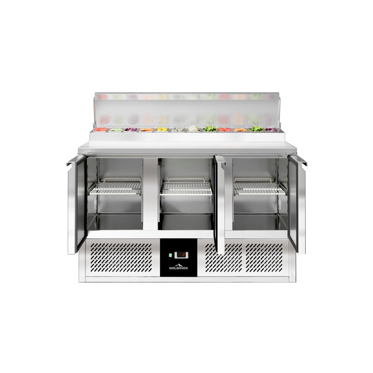 Table de préparation compacte 3 portes PREMIUM - GOLDINOX