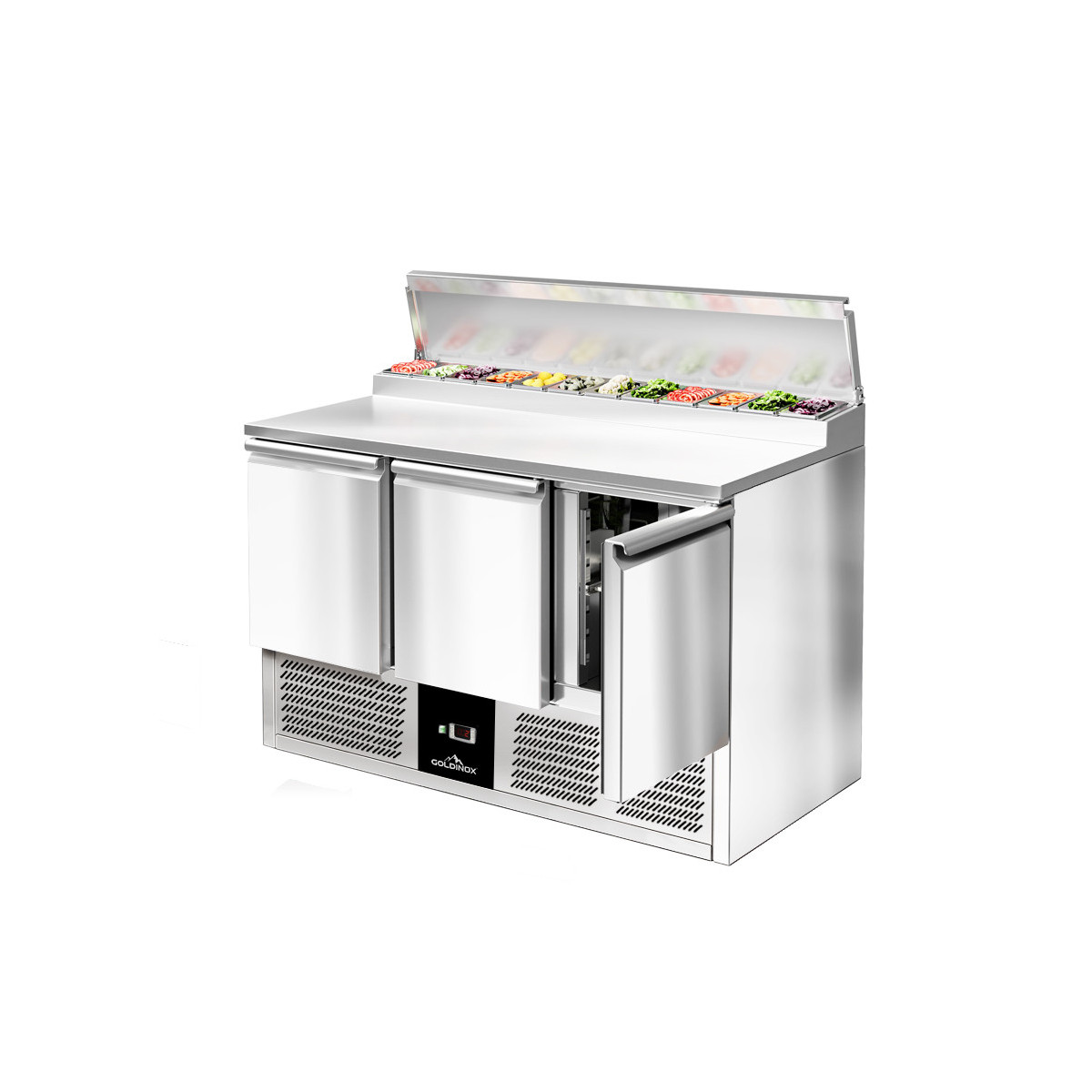 Table de préparation compacte 3 portes PREMIUM - GOLDINOX