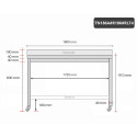 Table inox 1800 x 600 mm adossée avec renfort sur roulettes / GOLDINOX Table inox 1800 x 600 mm adossée avec renfort sur roulettes / GOLDINOX