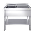 Plonge inox 1 bac - 1200 x 700 mm égouttoir droite PREMIUM / GOLDINOX 