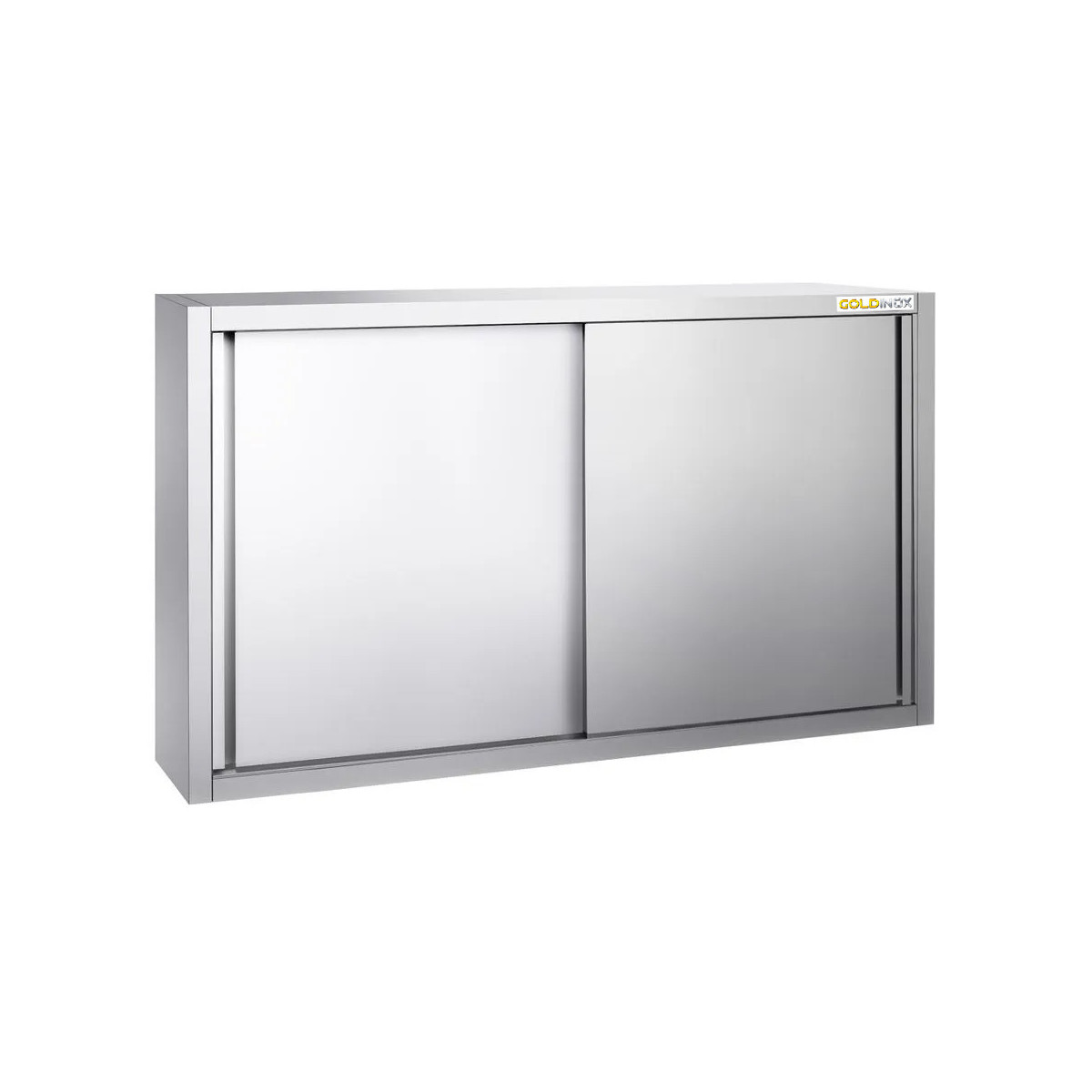 Placard mural inox 1400 x 400 mm / Hauteur 1000 mm avec portes coulissantes PREMIUM / GOLDINOX
