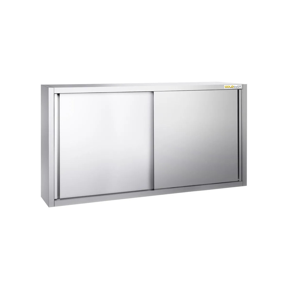 Placard mural inox 1800 x 400 mm / Hauteur 1000 mm avec portes coulissantes PREMIUM / GOLDINOX