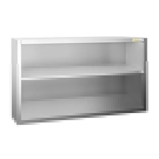 Placard mural inox 1400 x 400 mm / Hauteur 800 mm ouvert PREMIUM / GOLDINOX