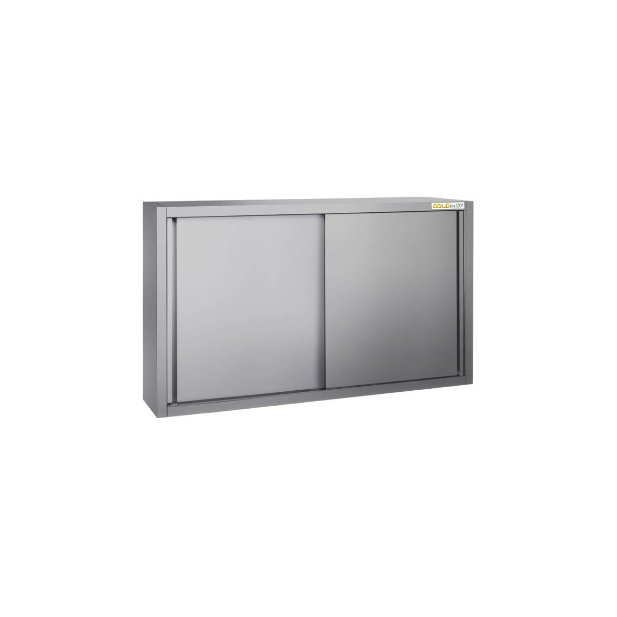 Placard mural inox 1400 x 400 mm / Hauteur 1000 mm avec portes coulissantes ECO / GOLDINOX