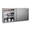 Placard mural inox 2000 x 400 mm / Hauteur 1000 mm avec portes coulissantes ECO / GOLDINOX