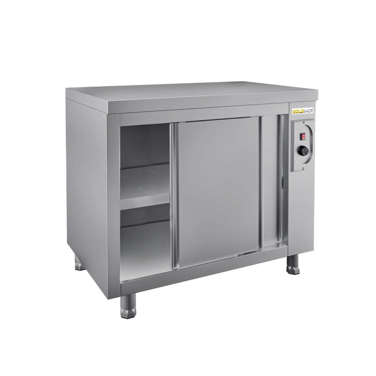 Meuble bas inox chauffant 1000 x 700 mm ECO / GOLDINOX