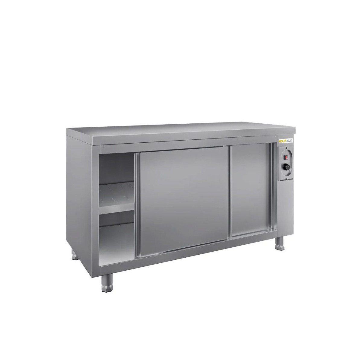 Meuble bas inox chauffant 1600 x 700 mm ECO / GOLDINOX