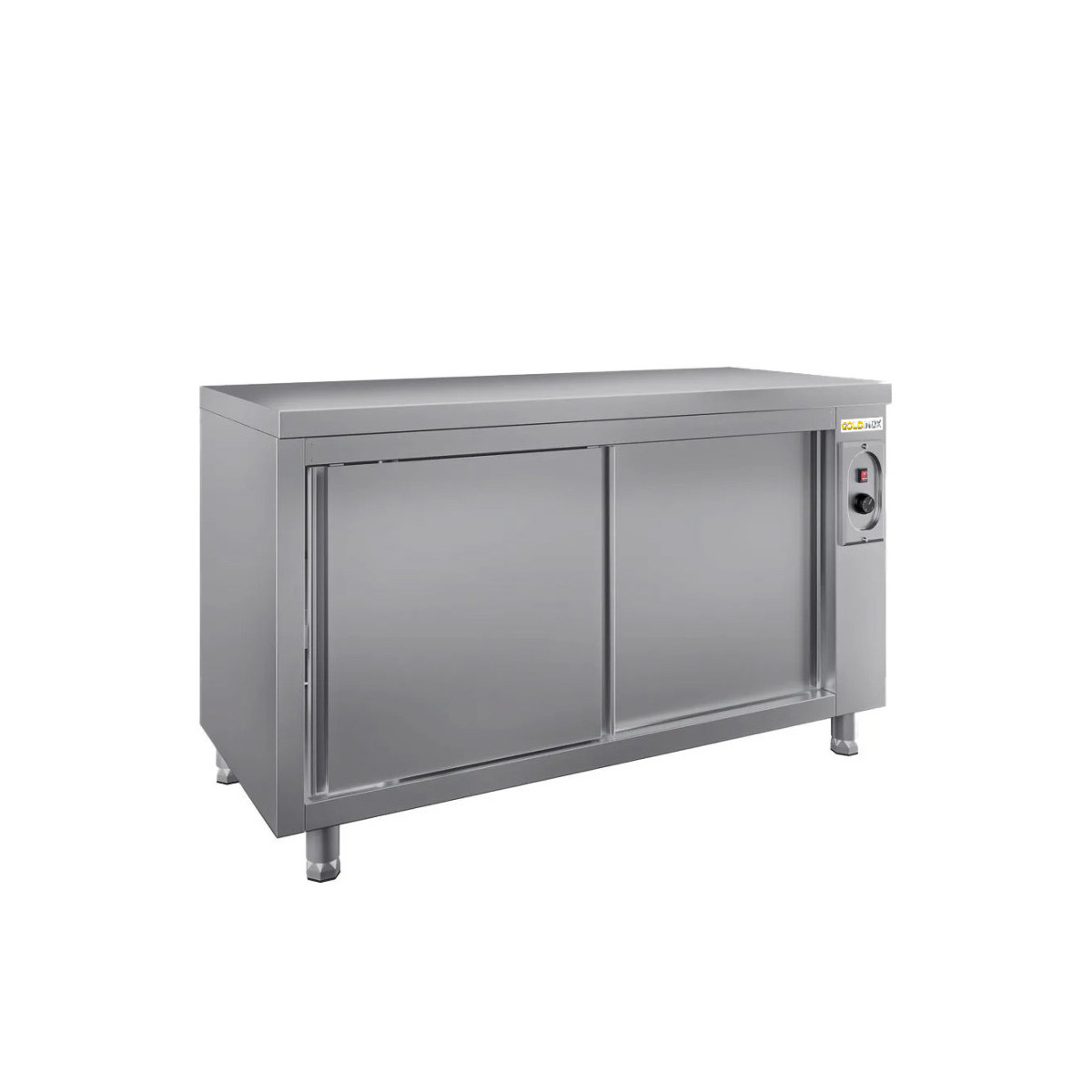 Meuble bas inox chauffant 1600 x 700 mm ECO / GOLDINOX