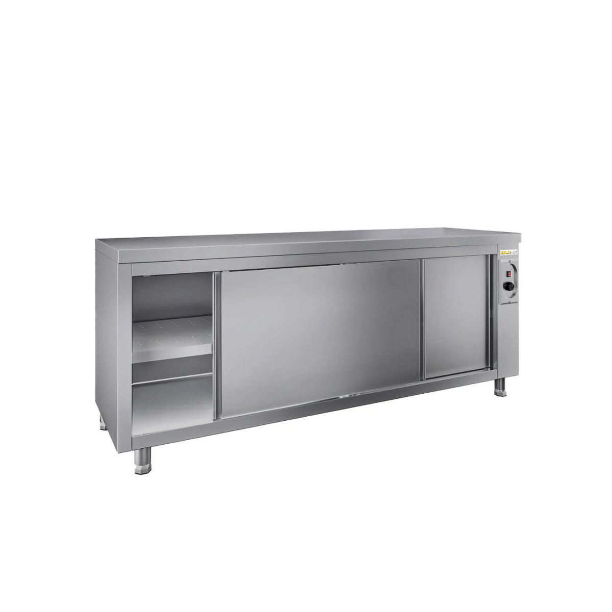 Meuble bas inox chauffant 2000 x 700 mm ECO / GOLDINOX