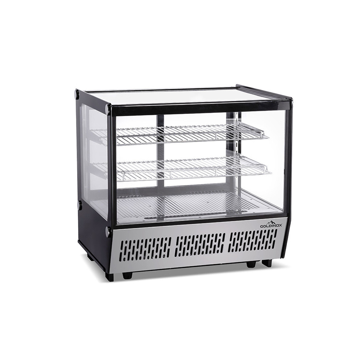 Vitrine réfrigérée positive de comptoir noire 120 Litres PREMIUM - GOLDINOX