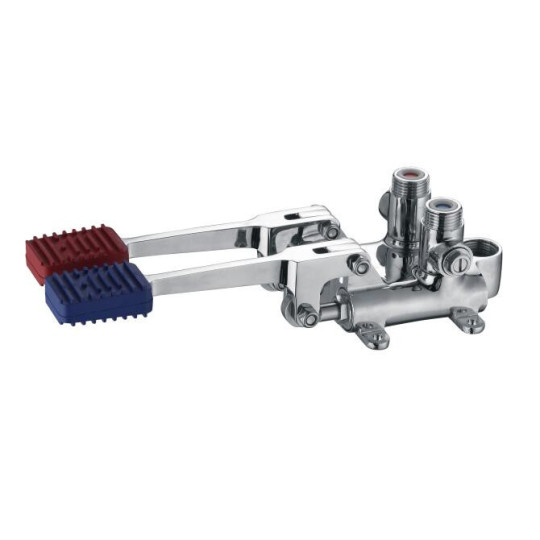 Mitigeur professionnel 2 pédales et 2 arrivées d'eau PREMIUM / GOLDINOX