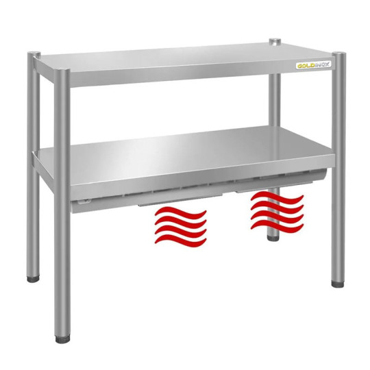 Passe-plat inox chauffant 800 x 350 mm - Hauteur 700 mm PREMIUM / GOLDINOX