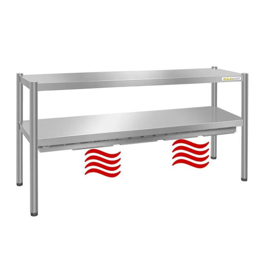 Passe-plat inox chauffant 1800 x 350 mm - Hauteur 700 mm PREMIUM / GOLDINOX